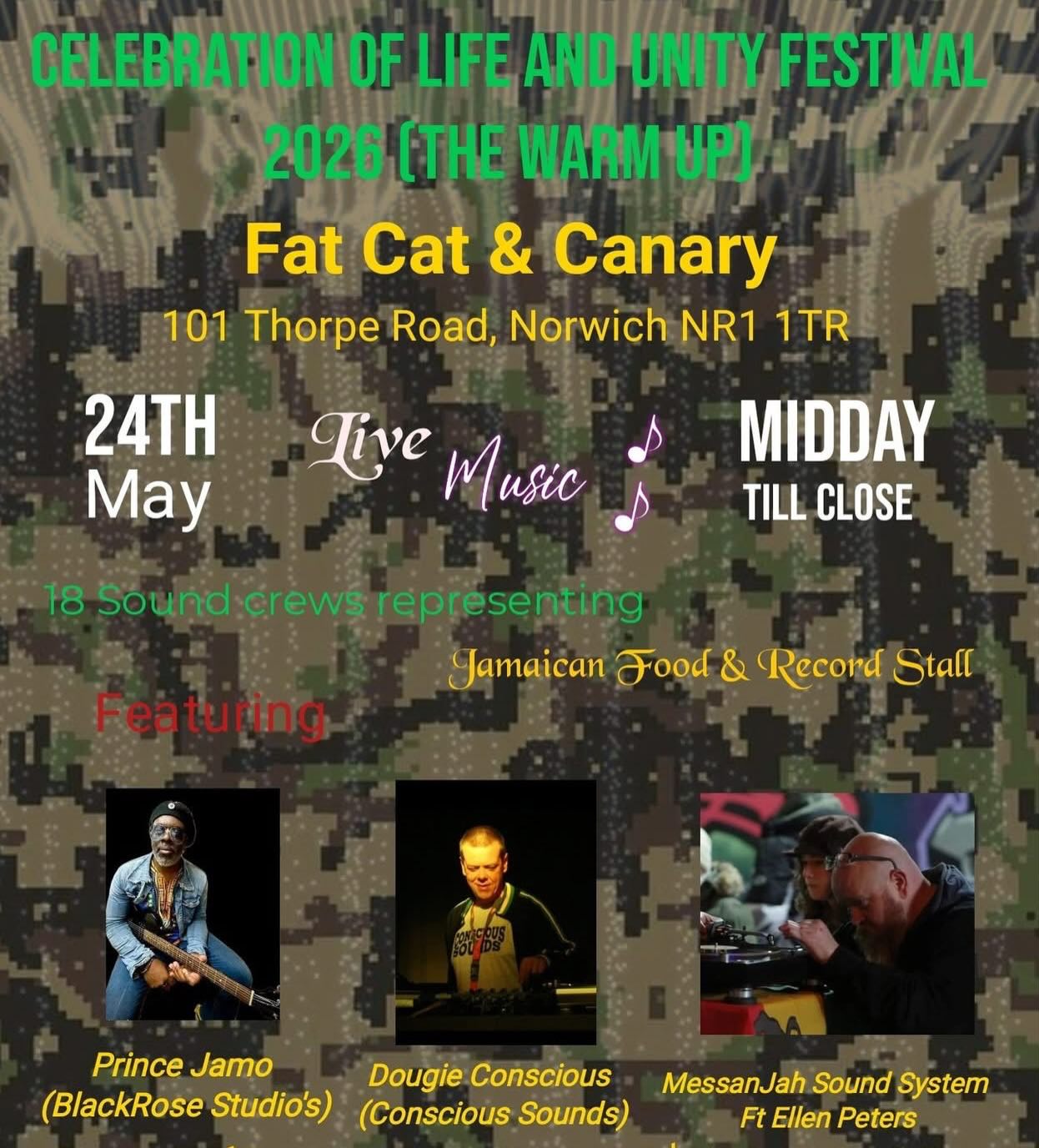Prince Jamo, Dougie Conscious and MessanJah Sound System