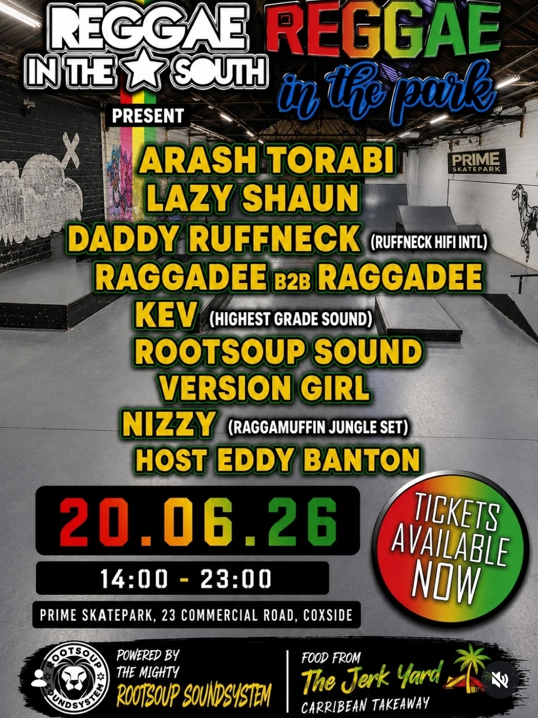 Arash Torabi, Lazy Shaun, Daddy Ruffneck, Raggadee, Kev, Rootsoup Sound, Version Girl, Nizzy and Eddy Banton
