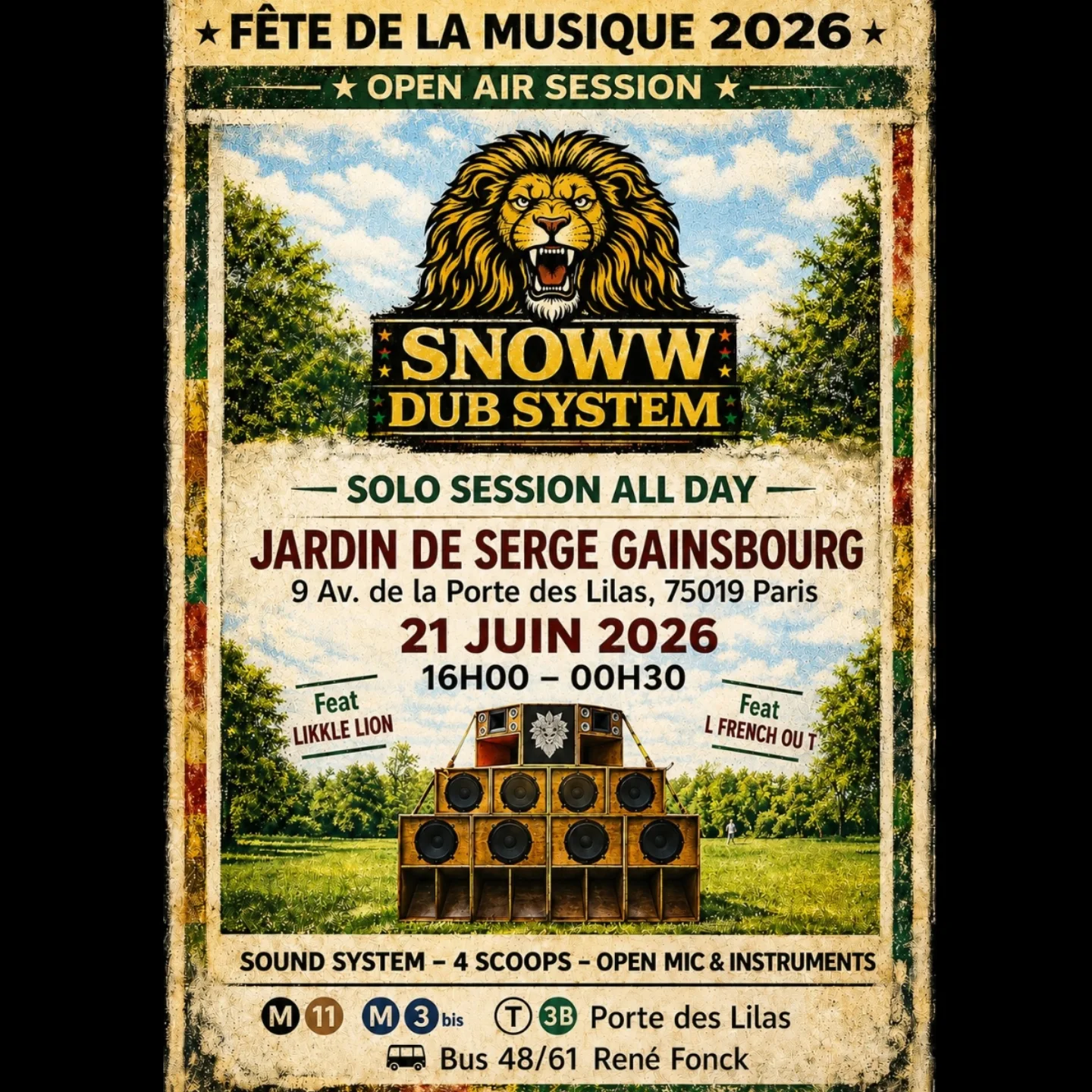 Snoww Dub System, Likkle Lion and L French Ou T